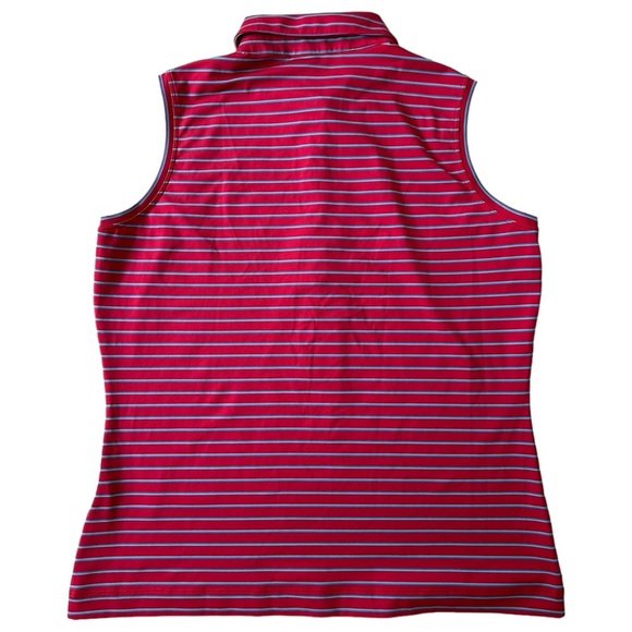 Nike Women's Fit Dry Golf Tank Red and Blue Stripes Size Medium - Picture 2 of 7